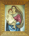 Icon Madonna and Child, cross-stitch